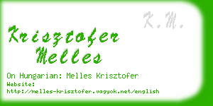 krisztofer melles business card